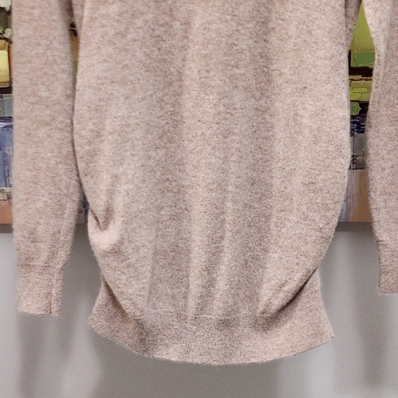 Quince Cashmere Crewneck Sweater Ruched Sides - Picture 8 of 11